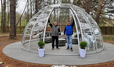 Беседка из монолитного поликарбоната Novattro для актрисы Юлии Пересильд